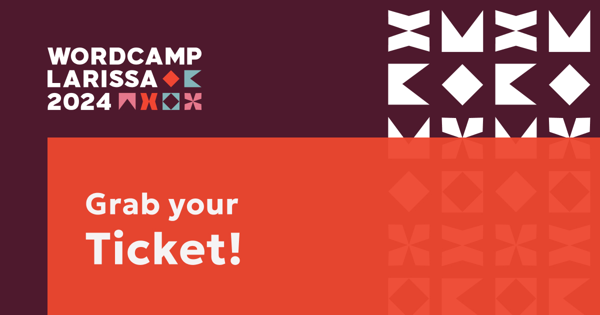 WordCamp Larissa 2024 tickets are here!